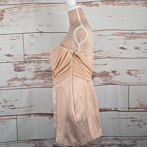House of CB Gisou blush satin strapless dress Size Large - Picture 3 of 8